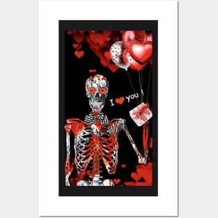 “Skeleton Heart Throb” Posters and Art